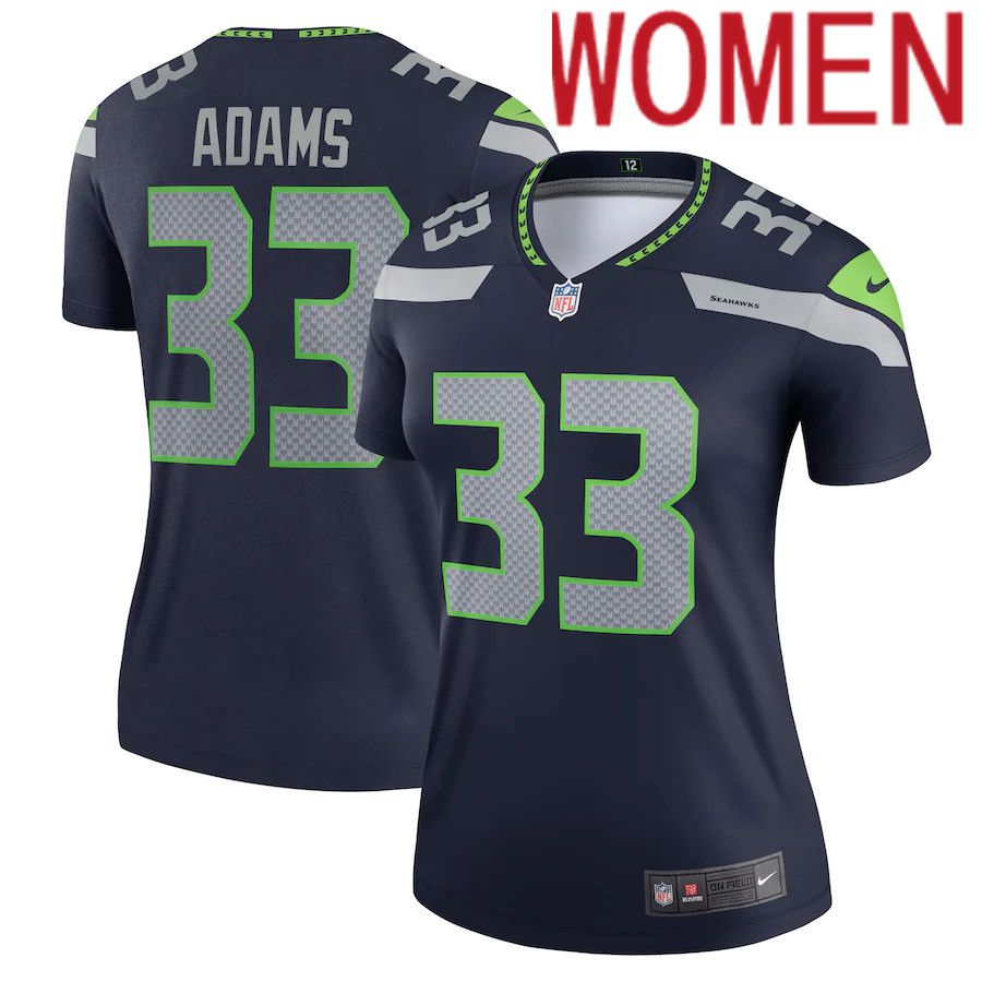 Women Seattle Seahawks #33 Jamal Adams Nike College Navy Legend NFL Jersey